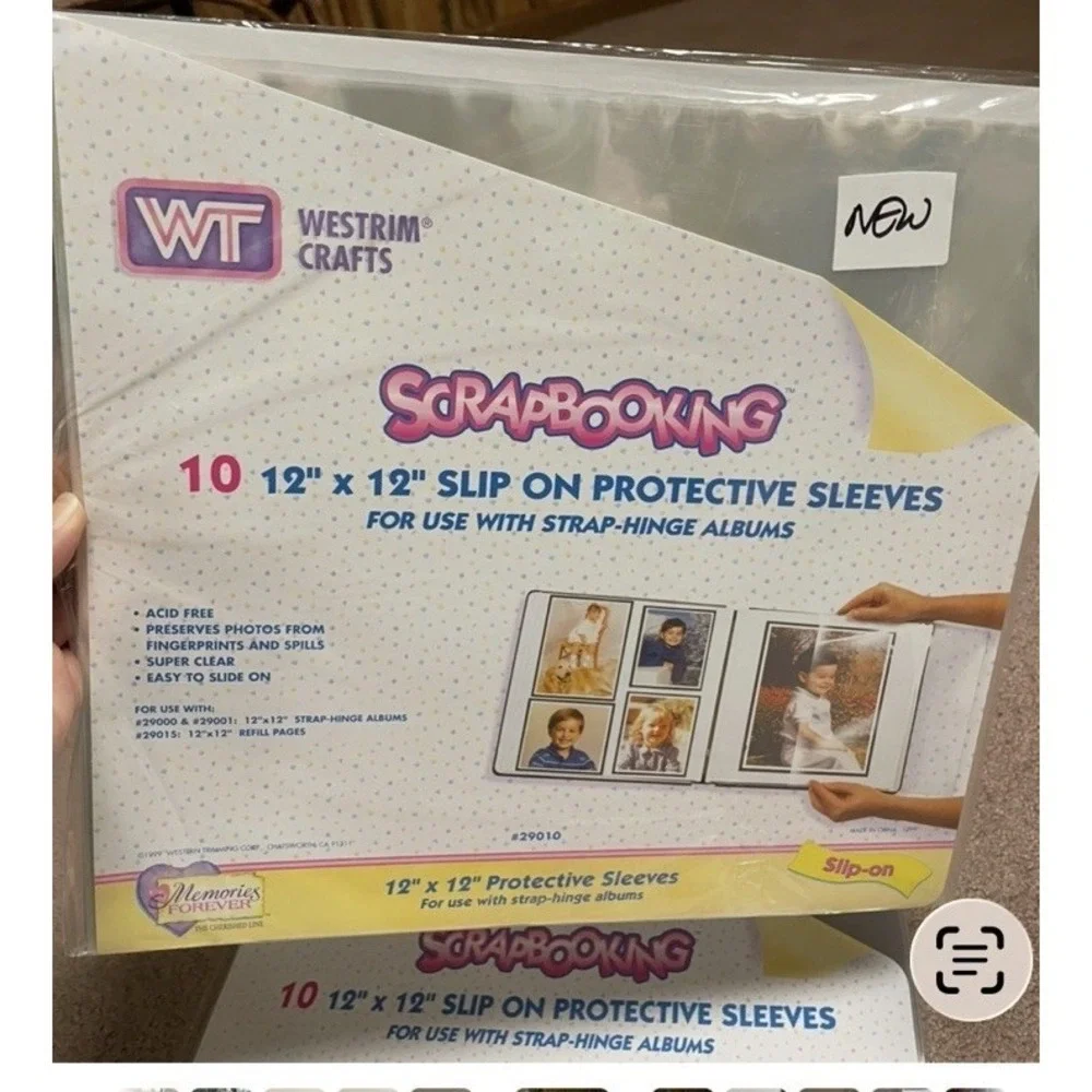 Westrim Crafts 2‎ Slip On Scrapbooking 12x12 Protective Sleeves 10 Vintage 1999